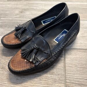 Cole Haan (Bragano) Woven Italian Leather Tassle Loafer Slip On Shoes